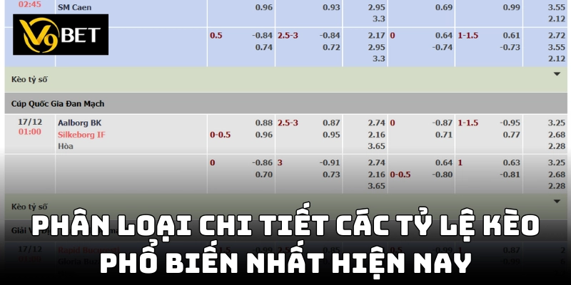 Những loại tỷ lệ kèo thường gặp trong cá cược thể thao